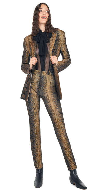 HIGH WAIST PENCIL JEAN Python | Norma Kamali Women