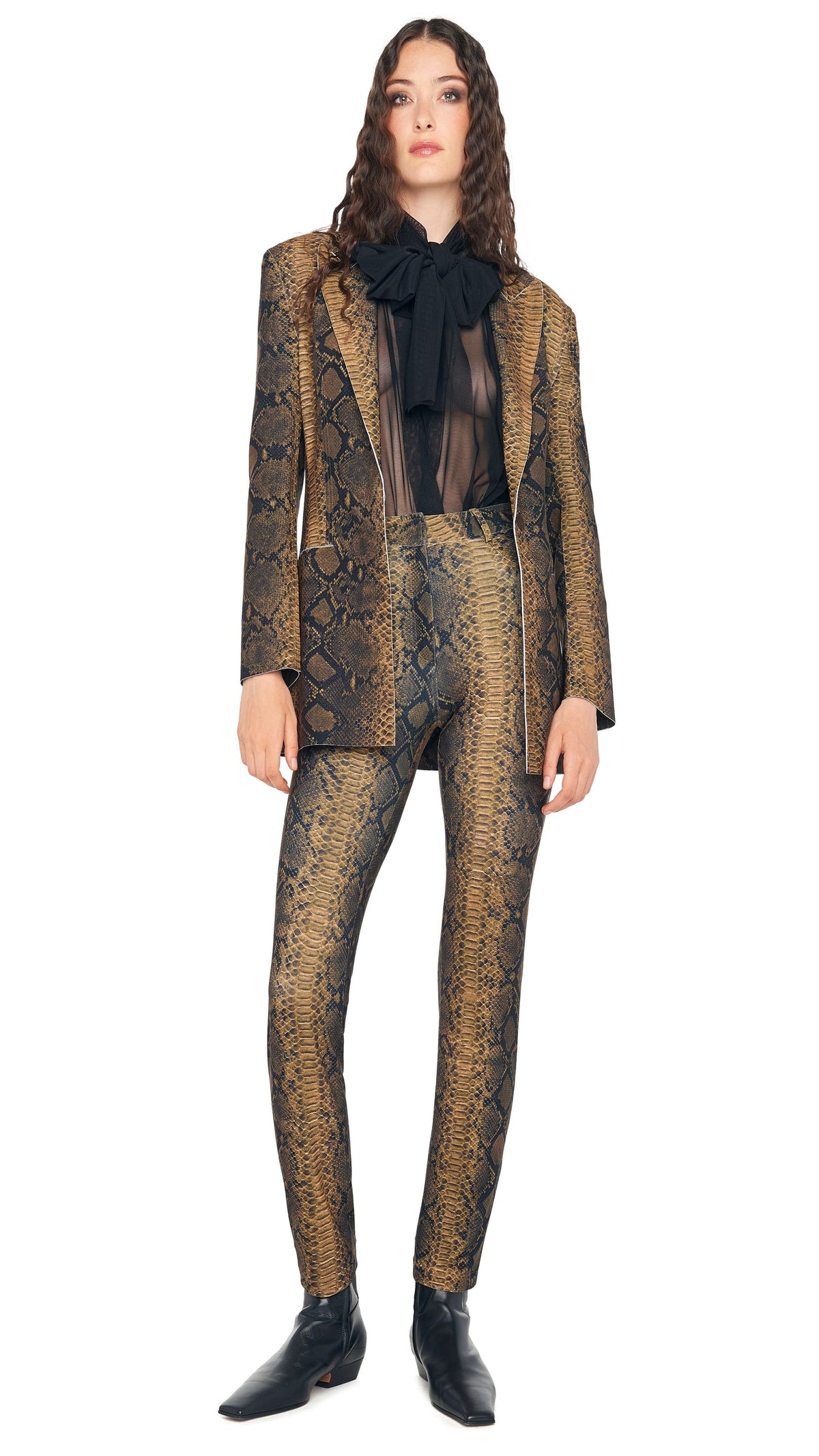 HIGH WAIST PENCIL JEAN Python | Norma Kamali Women