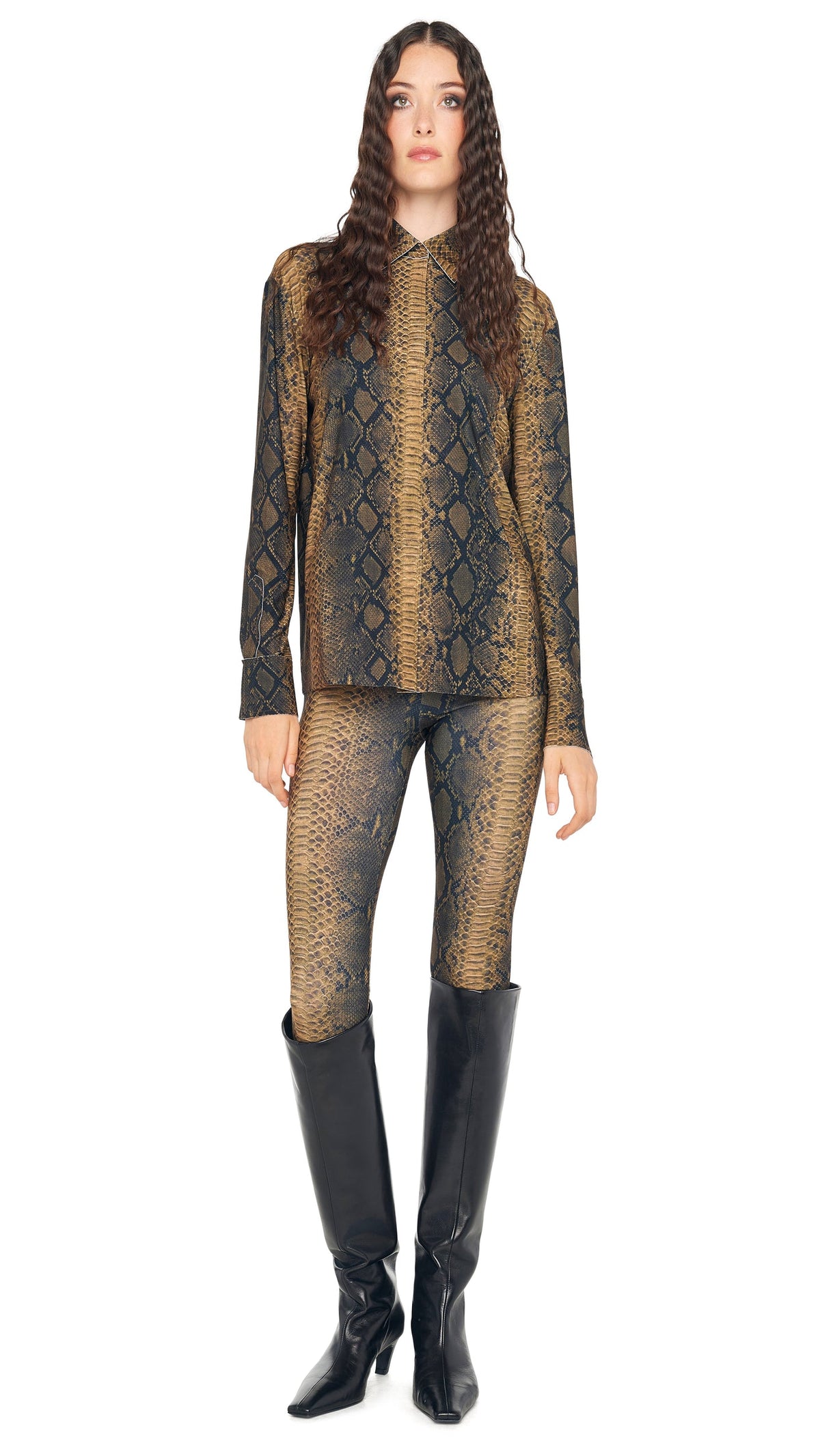 CROPPED LEGGING W/O WAISTBAND Python | Norma Kamali Women