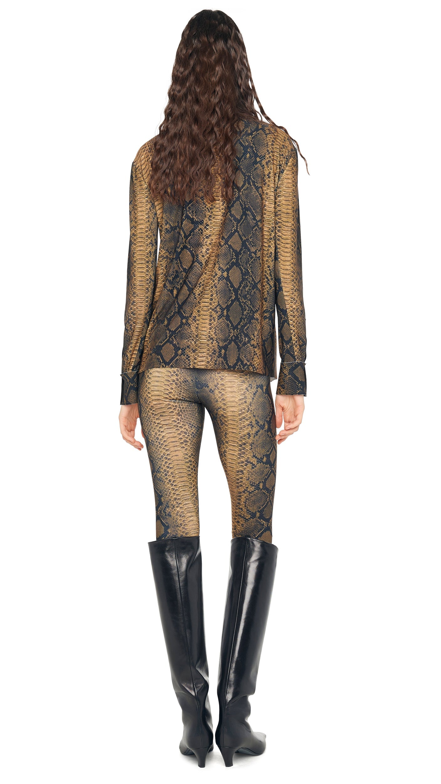 CROPPED LEGGING W/O WAISTBAND Python | Norma Kamali Women