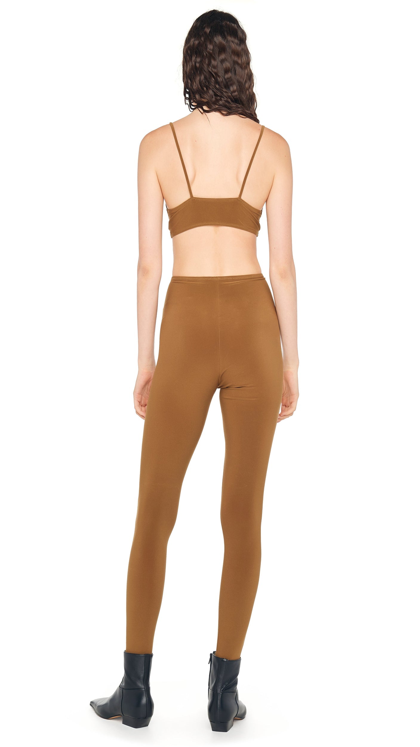 LEGGING W/ FOOTIE W/O WAISTBAND Bronze | Norma Kamali Women