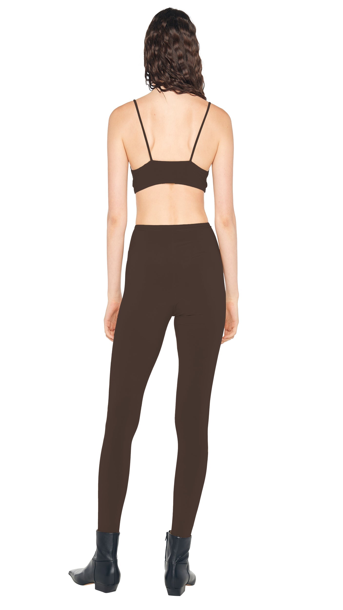 CROPPED SLIP BRA Espresso | Norma Kamali Women