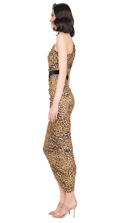DIANA GOWN XL Cheetah Patch | Norma Kamali Women