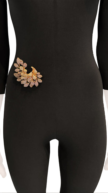 STONE/BRASS BROOCH  | Norma Kamali Women