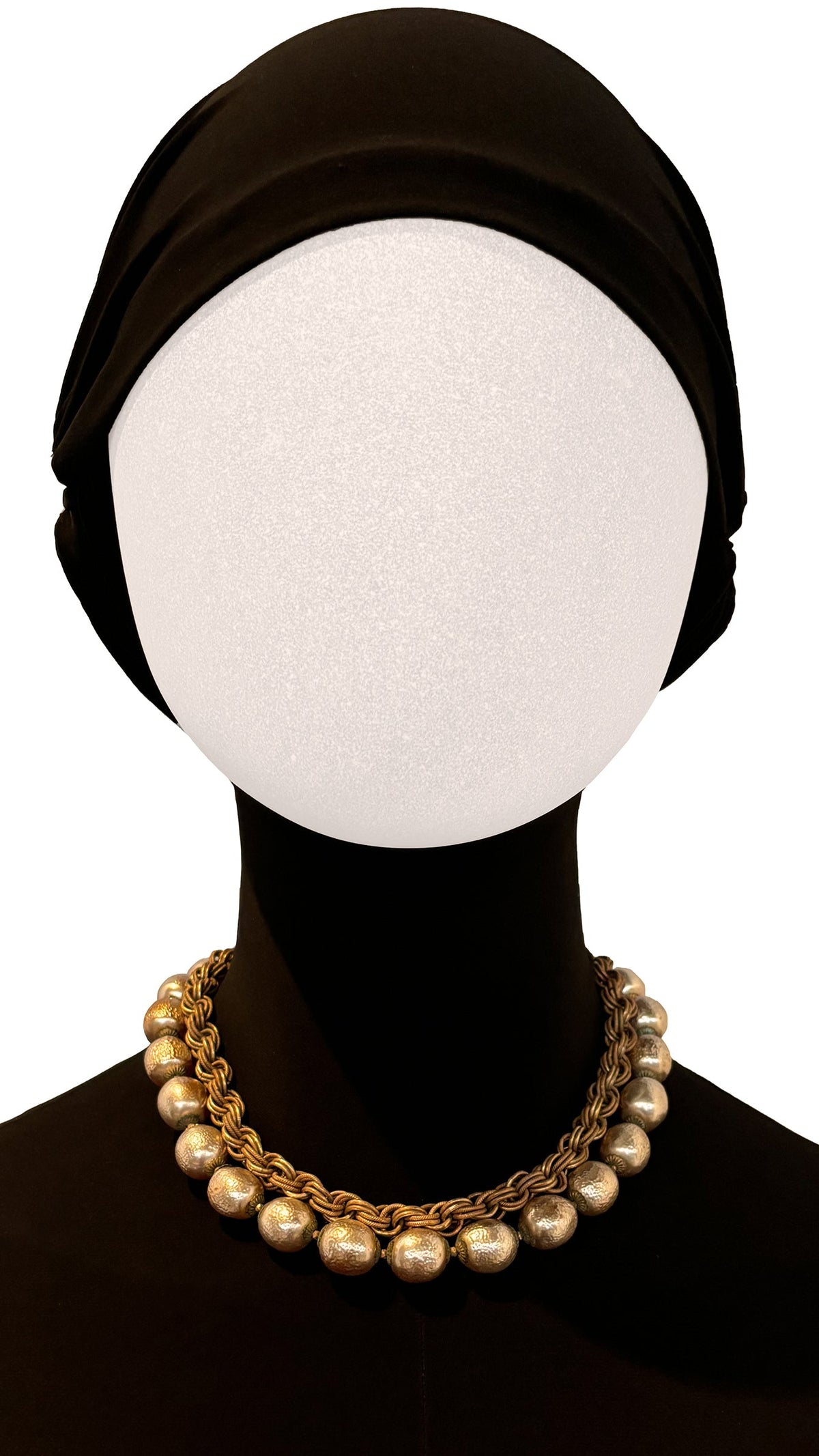MIRIAM HASKELL PEARL/BRASS CHAIN NECKLACE  | Norma Kamali Women