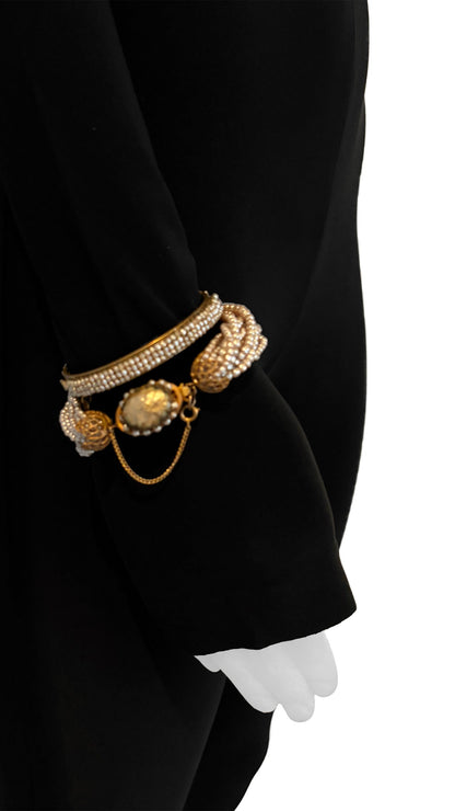 MIRIAM HASKELL BEADED BRACELET AND EARRING SET OF 3  | Norma Kamali Women