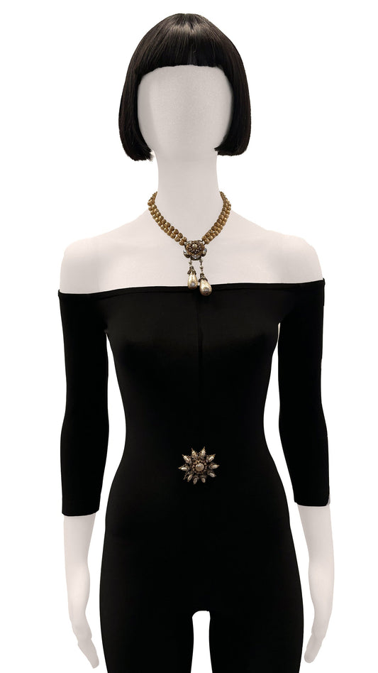 MIRIAM HASKELL BEADED BROOCH  | Norma Kamali Women