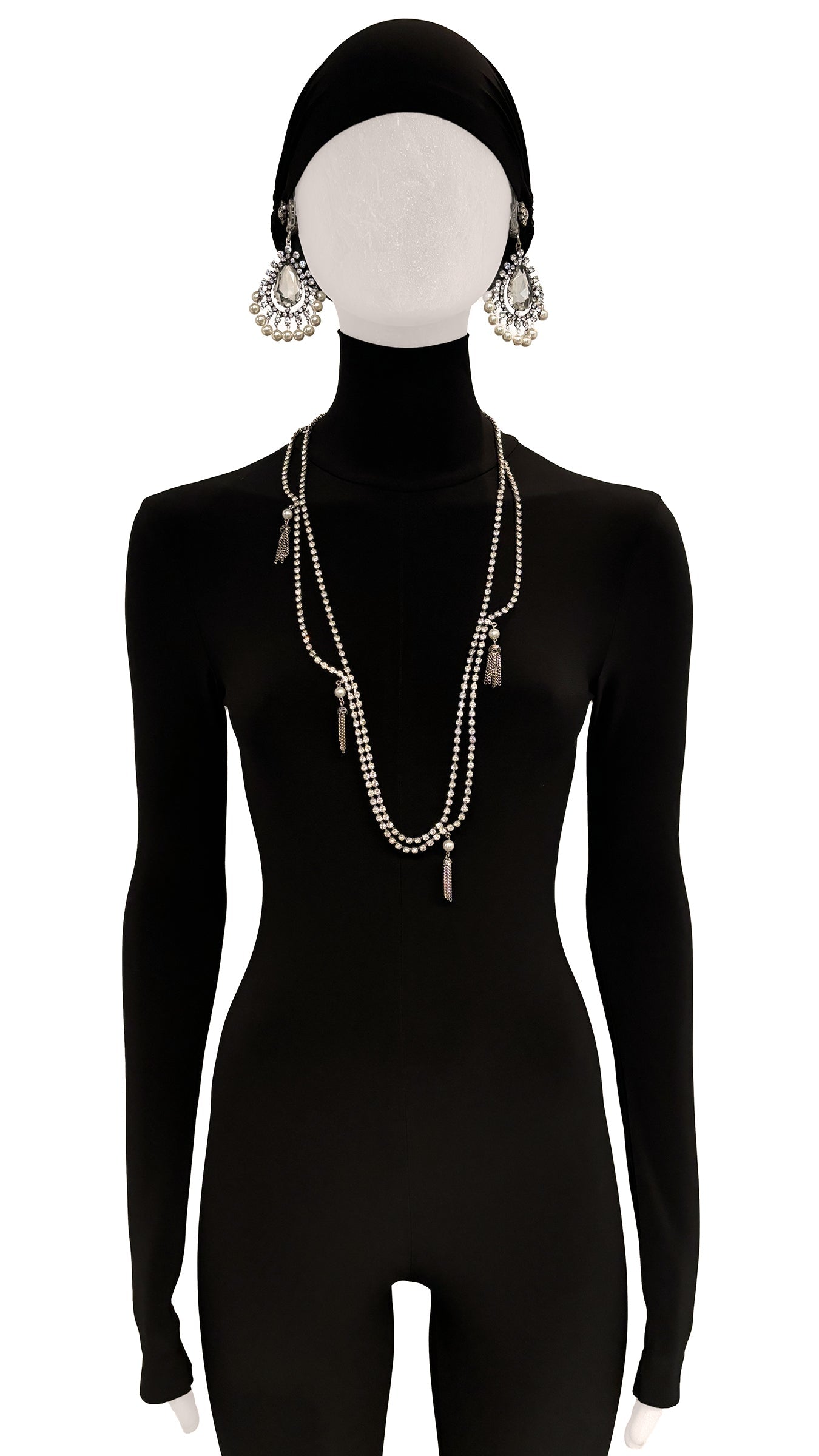 STONE/PEARL EARRINGS AND NECKLACE SET  | Norma Kamali Women