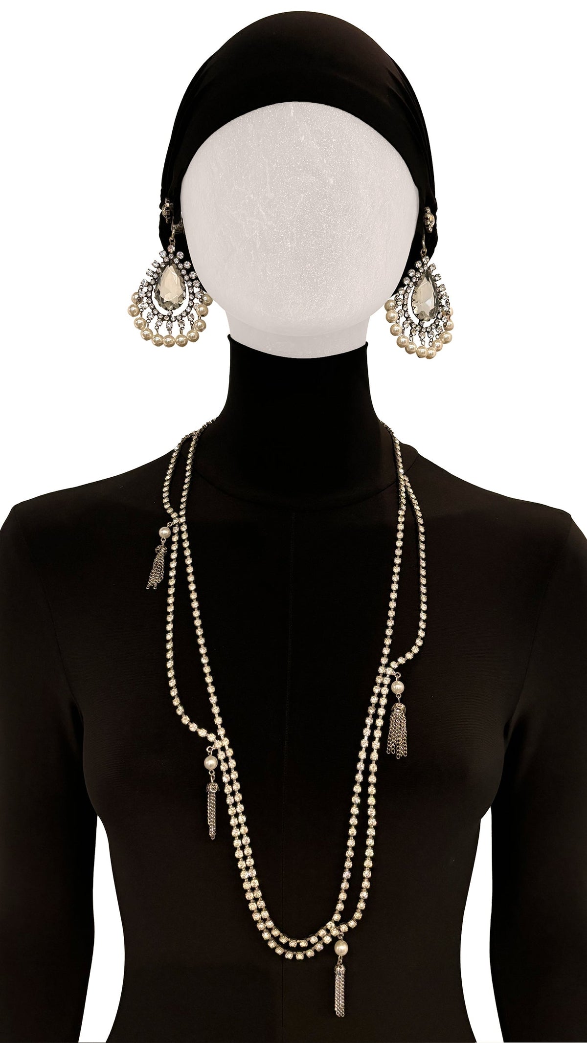 STONE/PEARL EARRINGS AND NECKLACE SET  | Norma Kamali Women