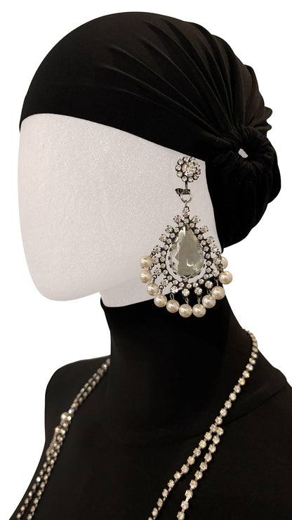 STONE/PEARL EARRINGS AND NECKLACE SET  | Norma Kamali Women