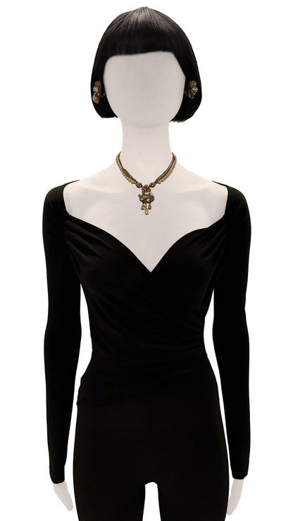 ROBERT DEMARIO BEADED NECKLACE AND EARRINGS SET  | Norma Kamali Women