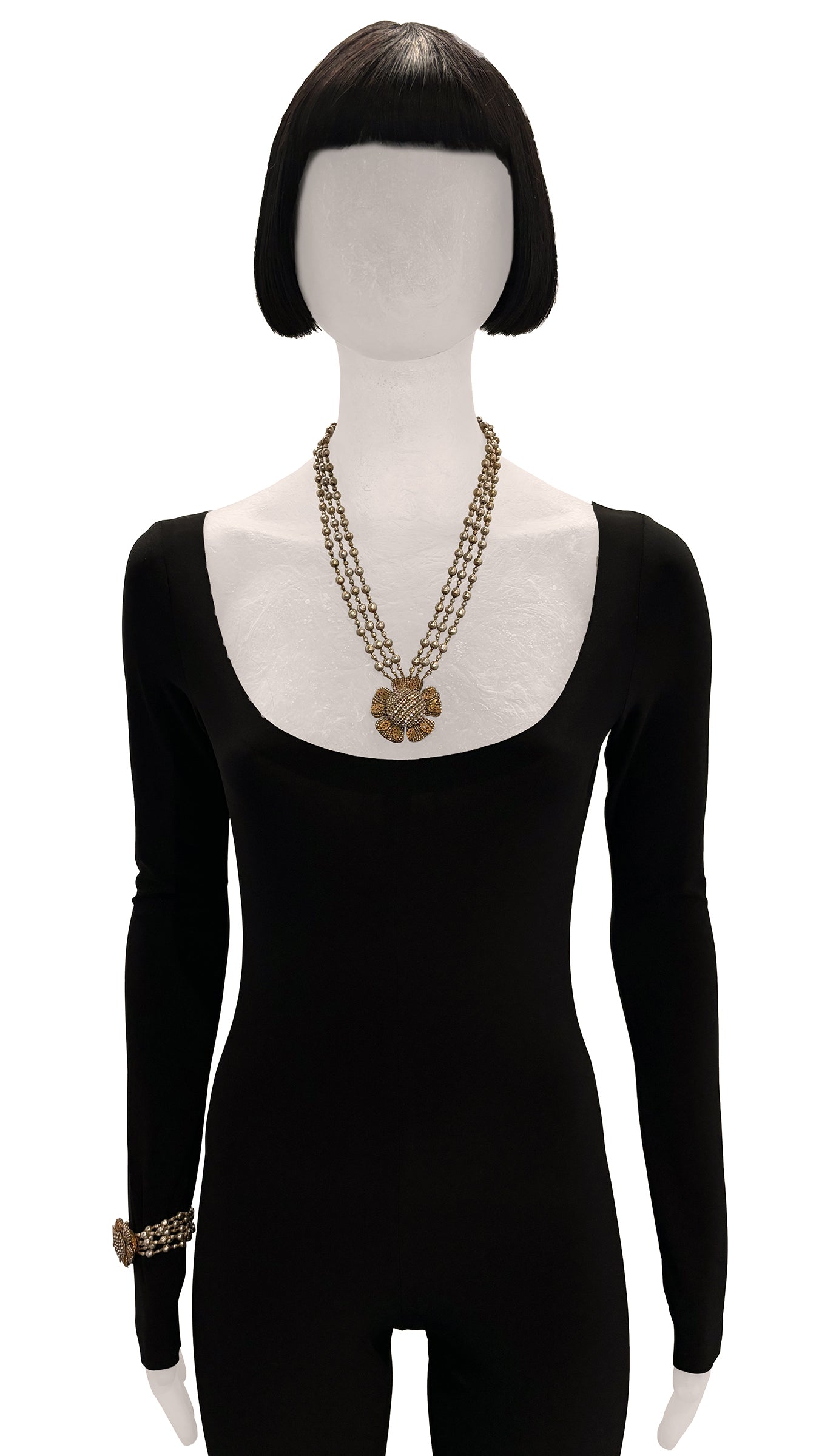 MIRIAM HASKELL BEADED PENDANT NECKLACE AND BRACELET SET  | Norma Kamali Women