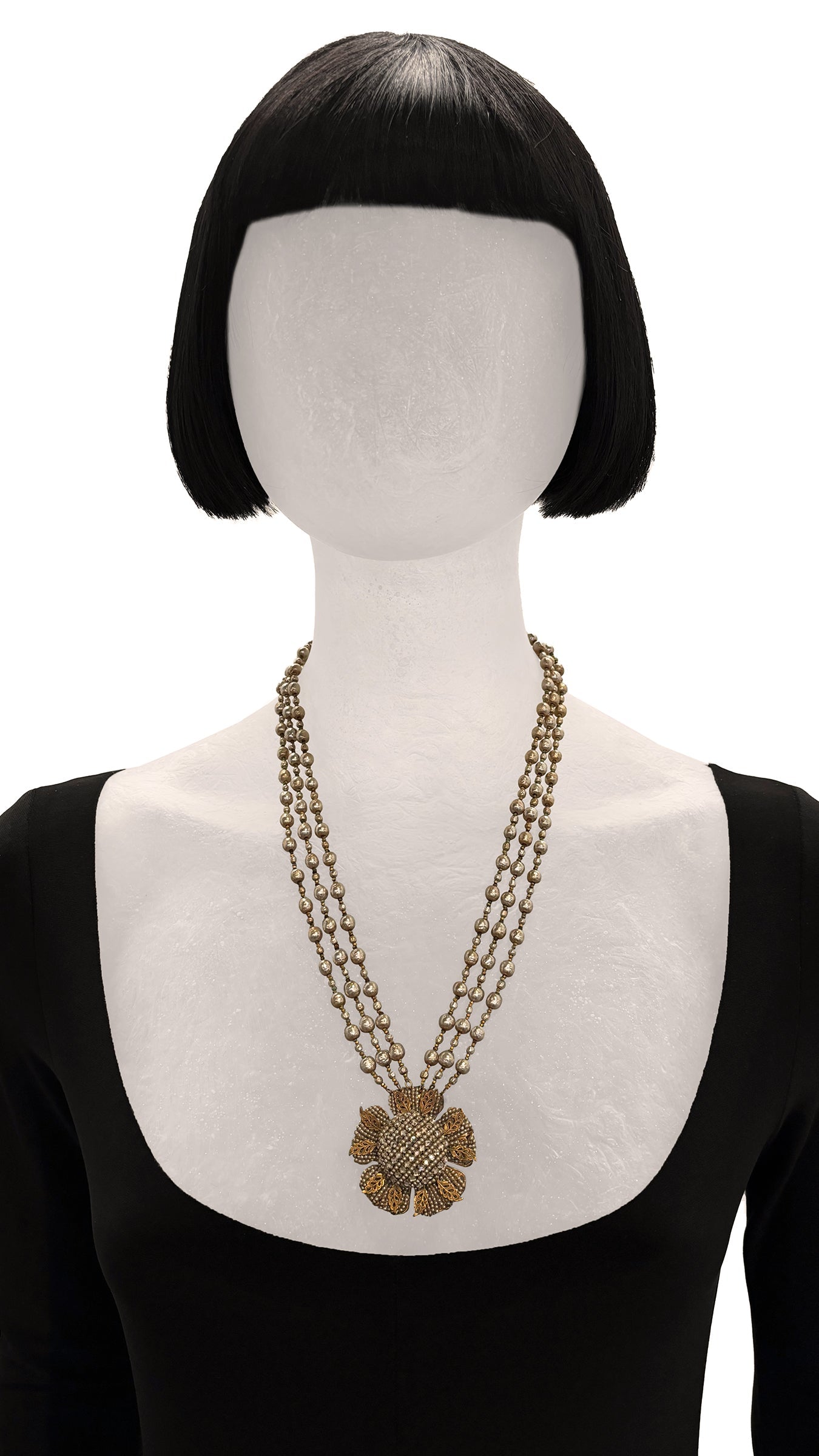 MIRIAM HASKELL BEADED PENDANT NECKLACE AND BRACELET SET  | Norma Kamali Women
