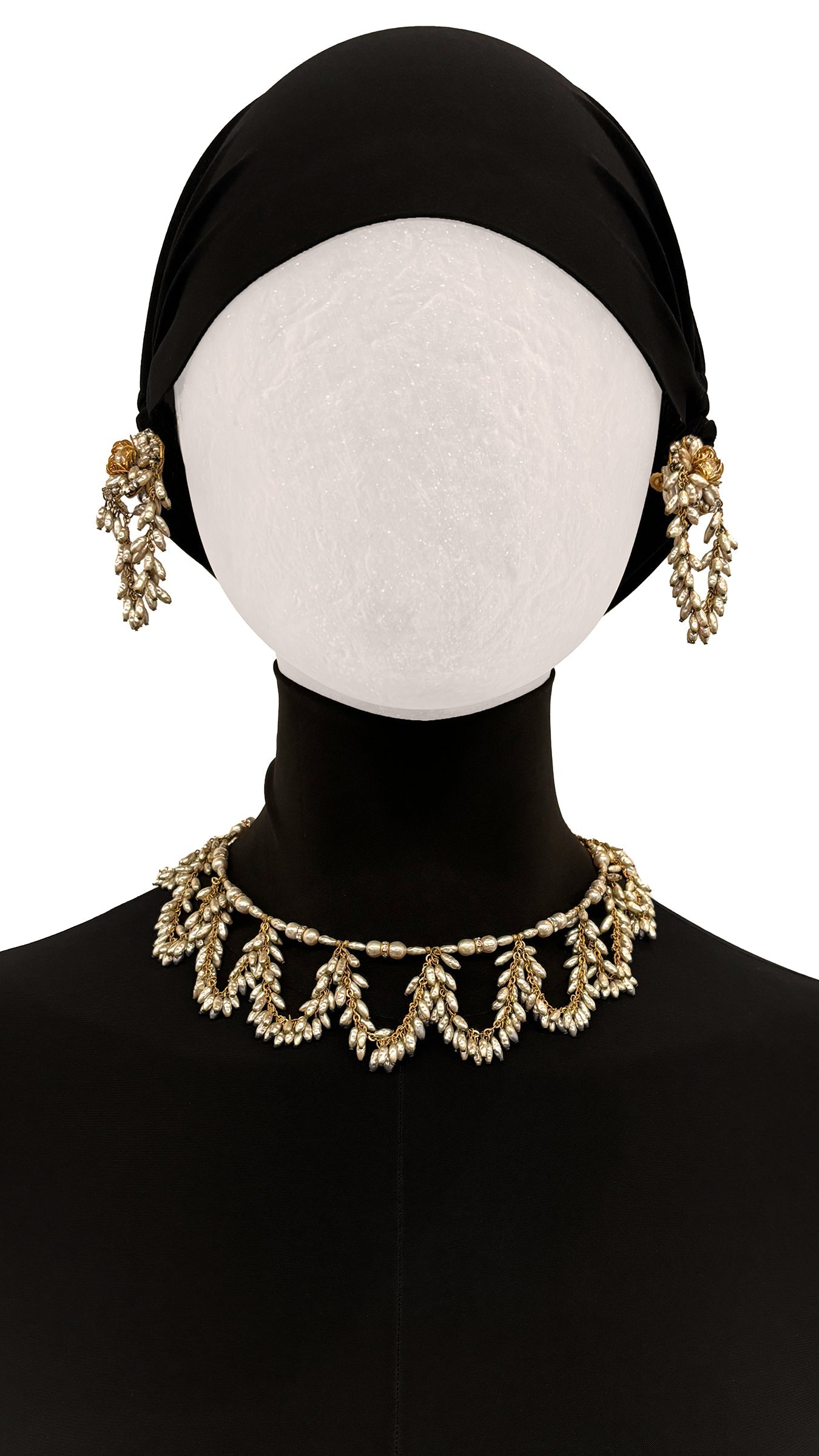 MIRIAM HASKELL BEADED EARRINGS AND NECKLACE SET  | Norma Kamali Women
