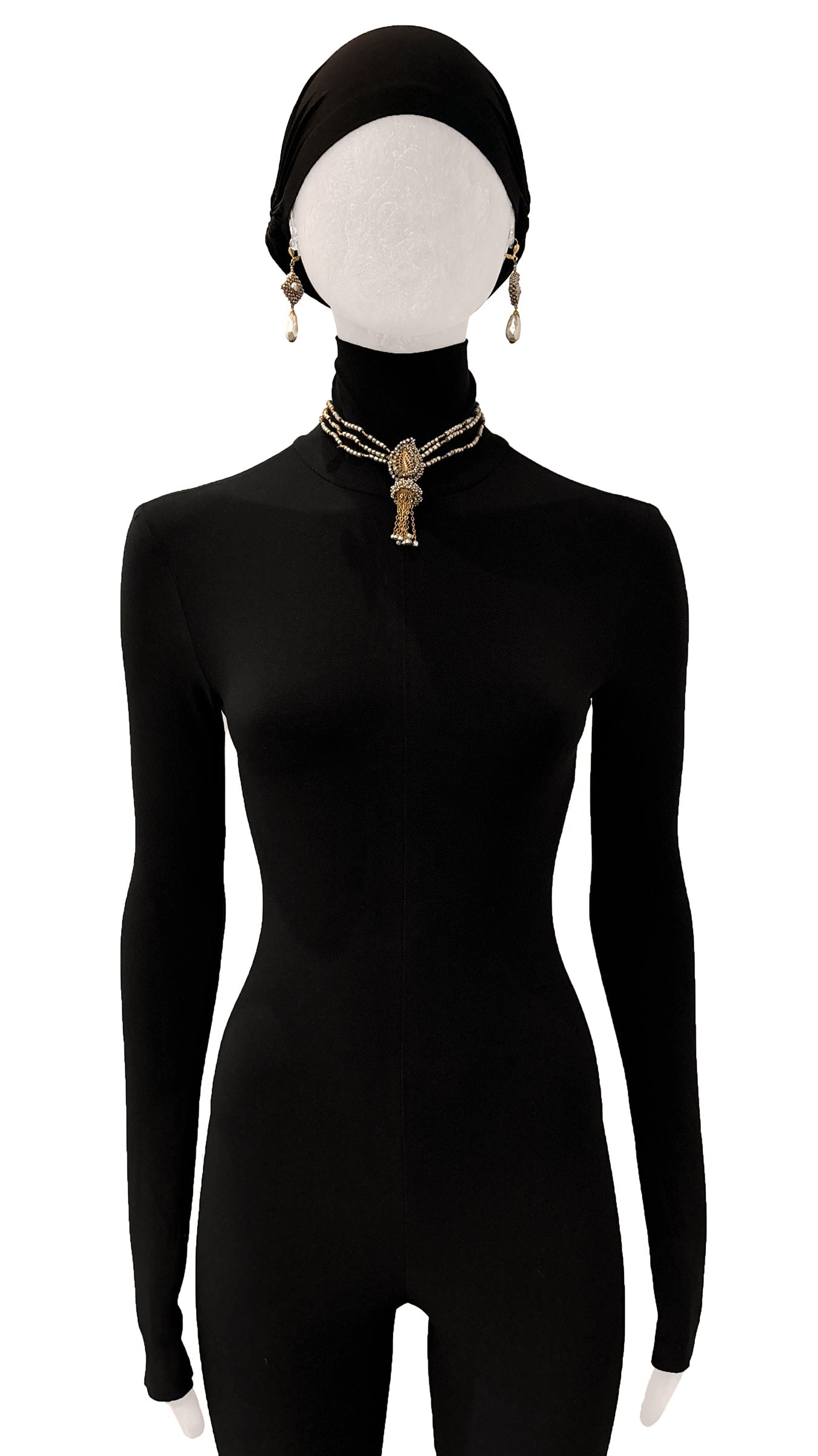 MIRIAM HASKELL BEADED EARRINGS AND DROP NECKLACE SET  | Norma Kamali Women