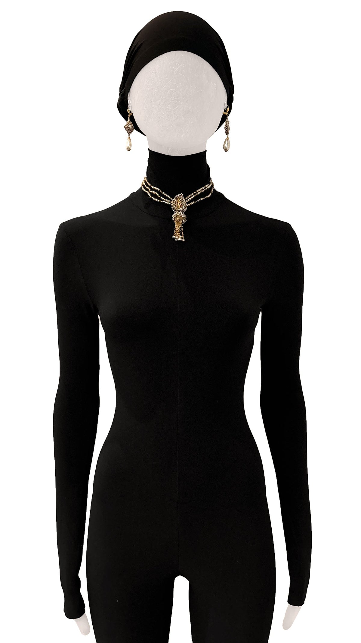 MIRIAM HASKELL BEADED EARRINGS AND DROP NECKLACE SET  | Norma Kamali Women