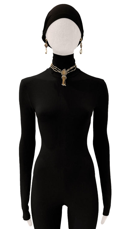 MIRIAM HASKELL BEADED EARRINGS AND DROP NECKLACE SET  | Norma Kamali Women