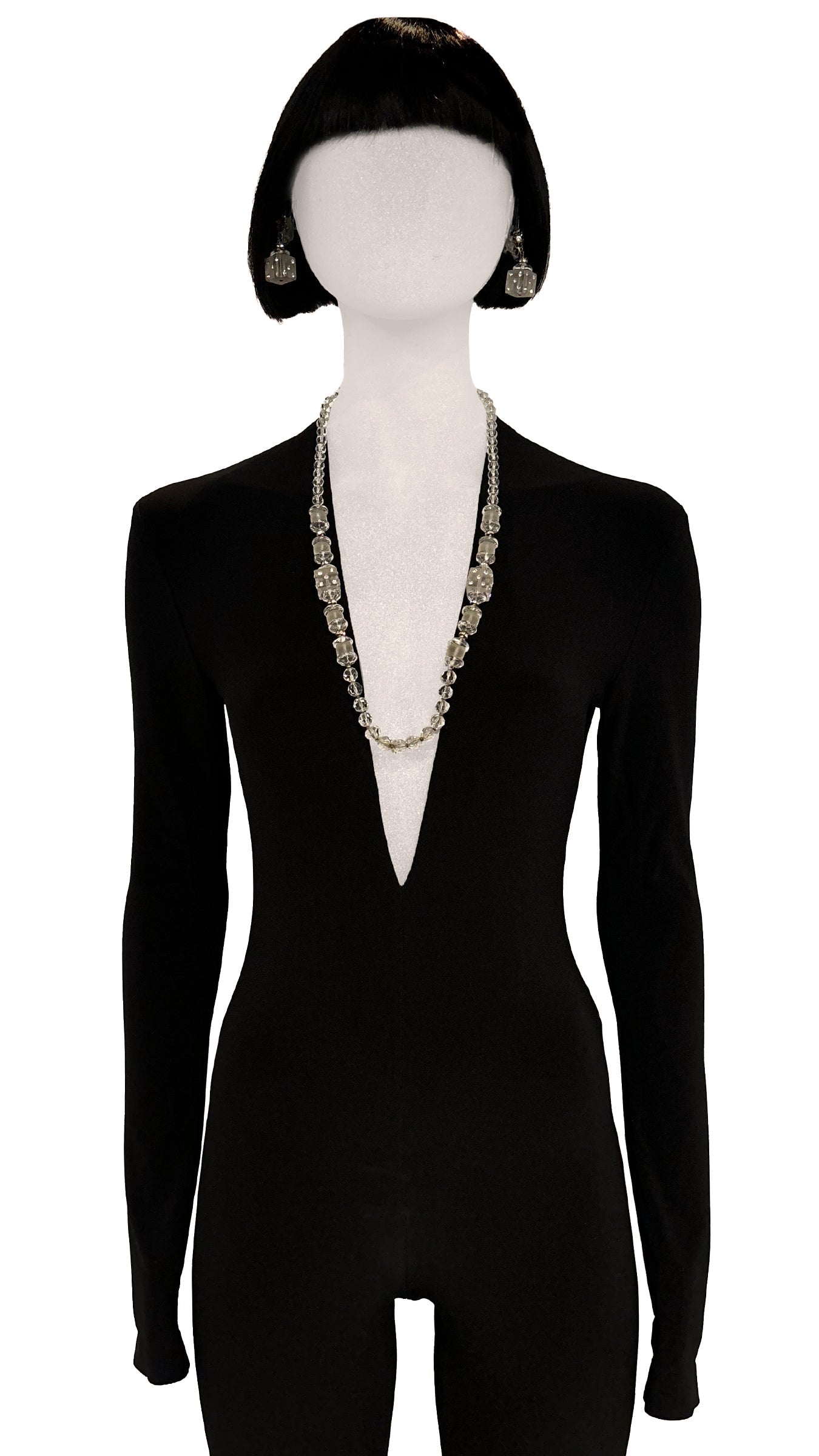 MIRIAM HASKELL CRYSTAL DICE EARRINGS AND NECKLACE  | Norma Kamali Women