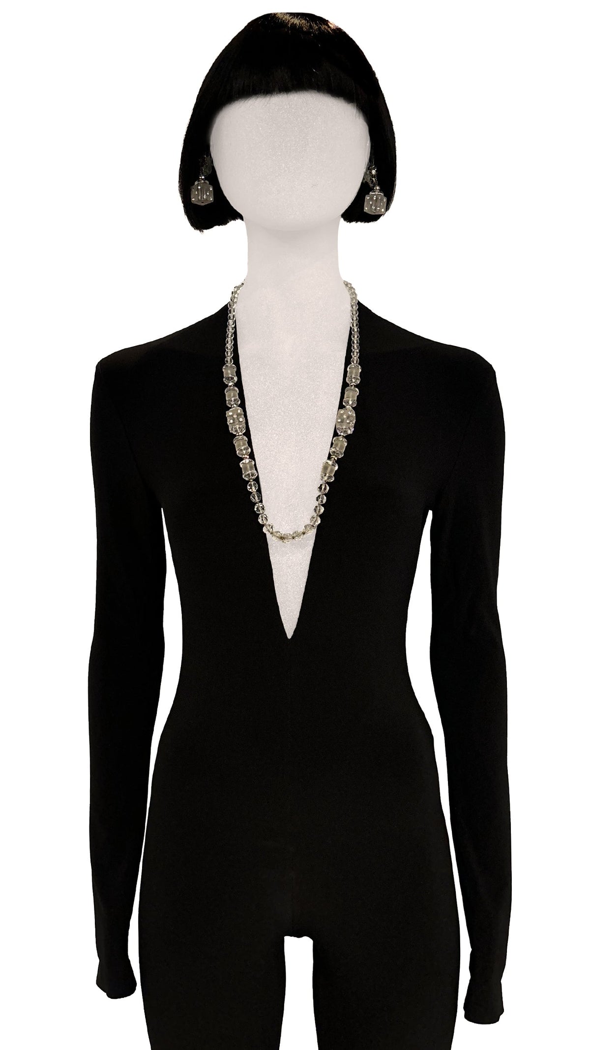 MIRIAM HASKELL CRYSTAL DICE EARRINGS AND NECKLACE  | Norma Kamali Women
