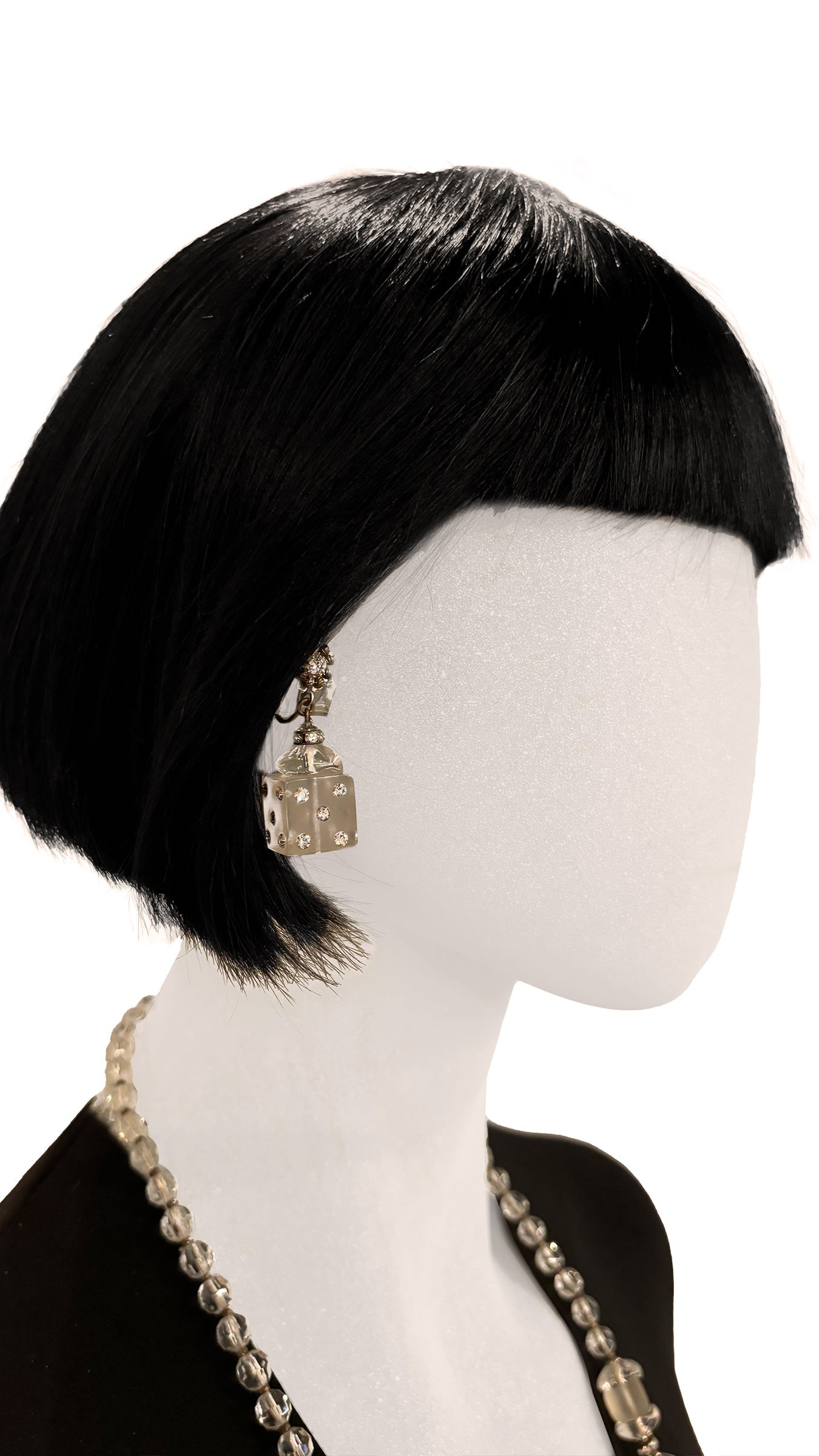 MIRIAM HASKELL CRYSTAL DICE EARRINGS AND NECKLACE  | Norma Kamali Women