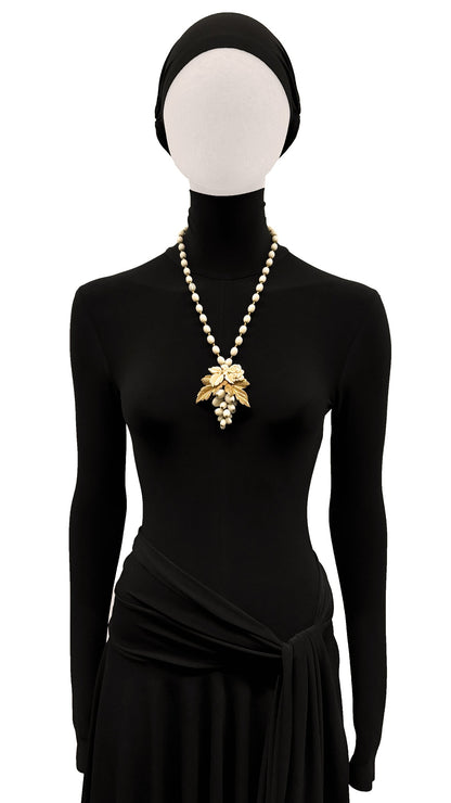 MIRIAM HASKELL BEADED PENDANT NECKLACE  | Norma Kamali Women