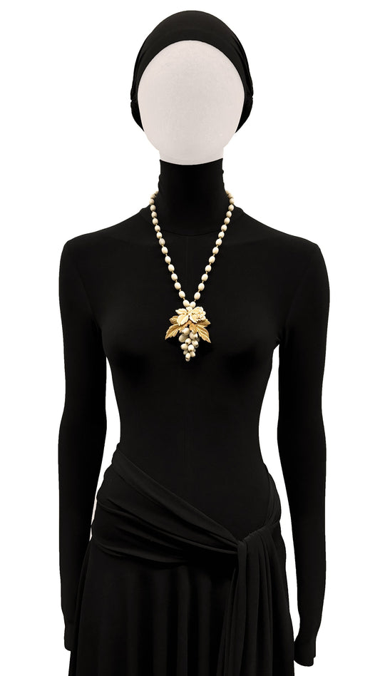 MIRIAM HASKELL BEADED PENDANT NECKLACE  | Norma Kamali Women