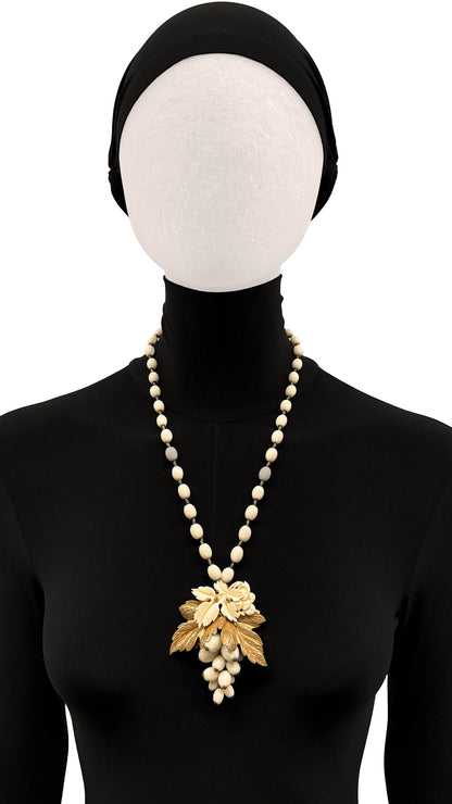 MIRIAM HASKELL BEADED PENDANT NECKLACE  | Norma Kamali Women