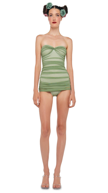 WALTER MIO Vintage Green/Snow White | Norma Kamali Women