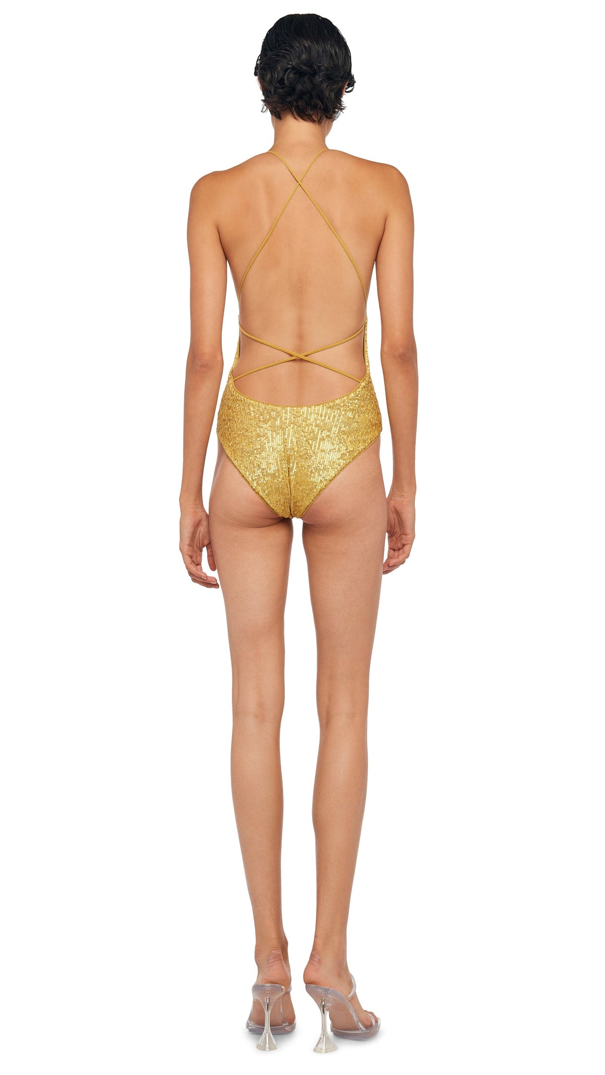 LOW BACK FARA SLIP MIO Asparagus | Norma Kamali Women