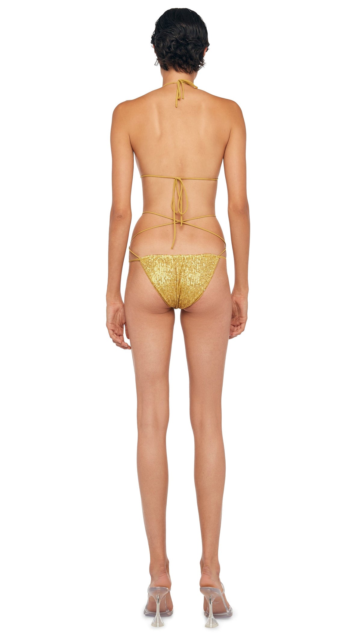 CRISS CROSS BRA / BOTTOM Asparagus | Norma Kamali Women
