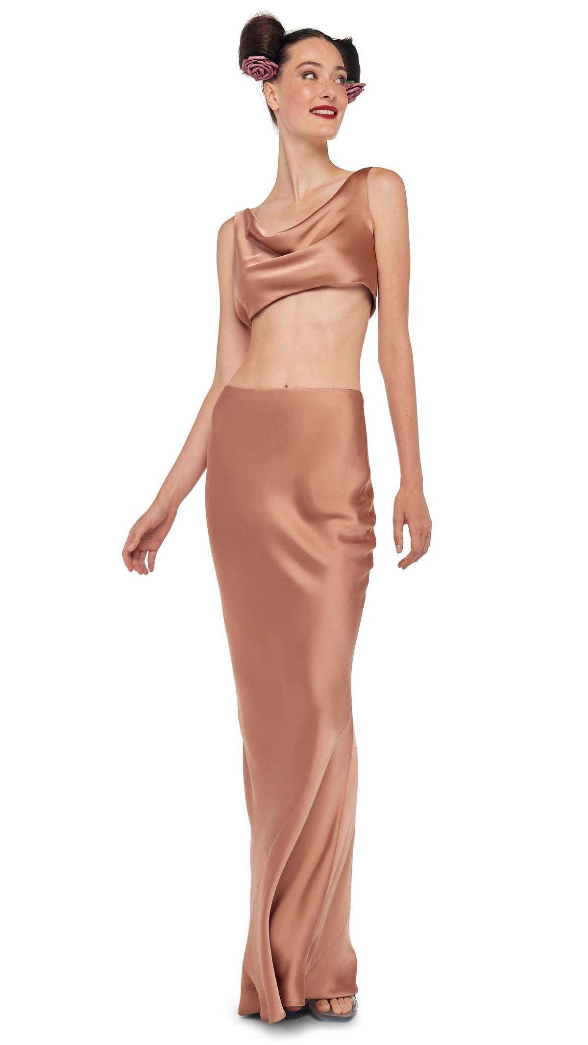 BIAS OBIE SKIRT Cappuccino | Norma Kamali Women