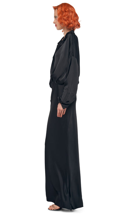 BIAS OBIE SKIRT Black | Norma Kamali Women
