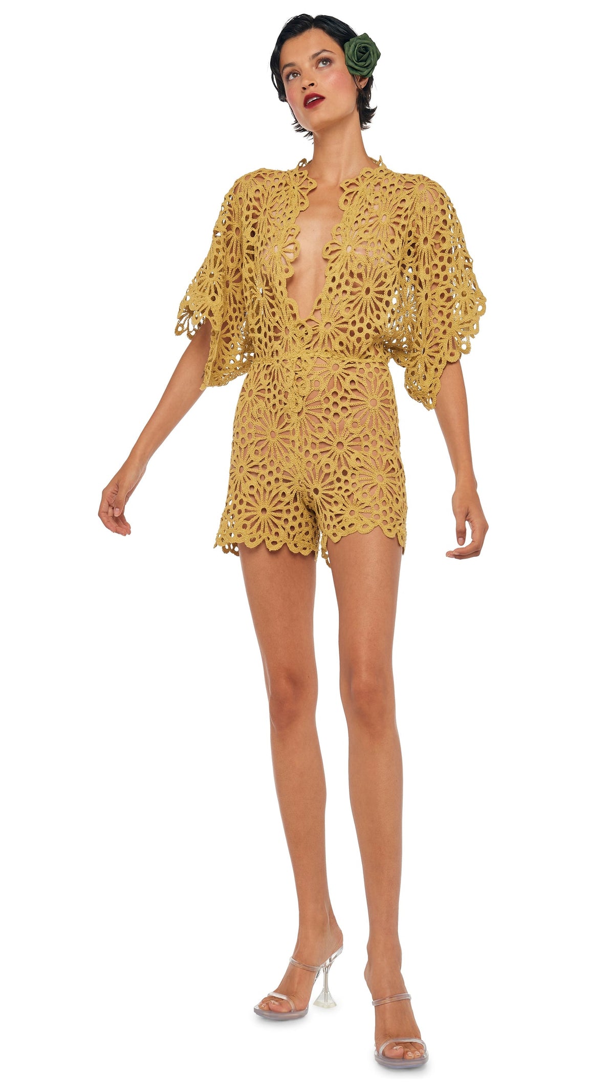 RECTANGLE JUMPSHORT Asparagus | Norma Kamali Women