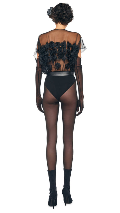 SUPER OS SLEEVELESS BF BODYSUIT Black | Norma Kamali Women