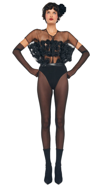 SUPER OS SLEEVELESS BF BODYSUIT Black | Norma Kamali Women