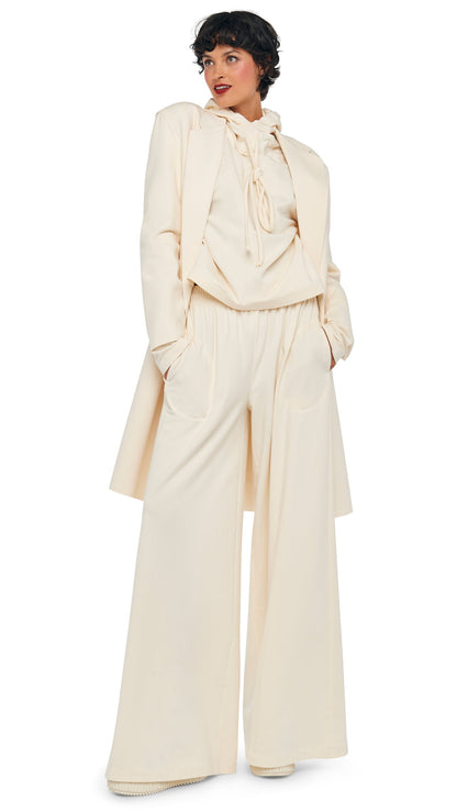 BOYFRIEND ELEPHANT SWEATPANT Cream | Norma Kamali Women
