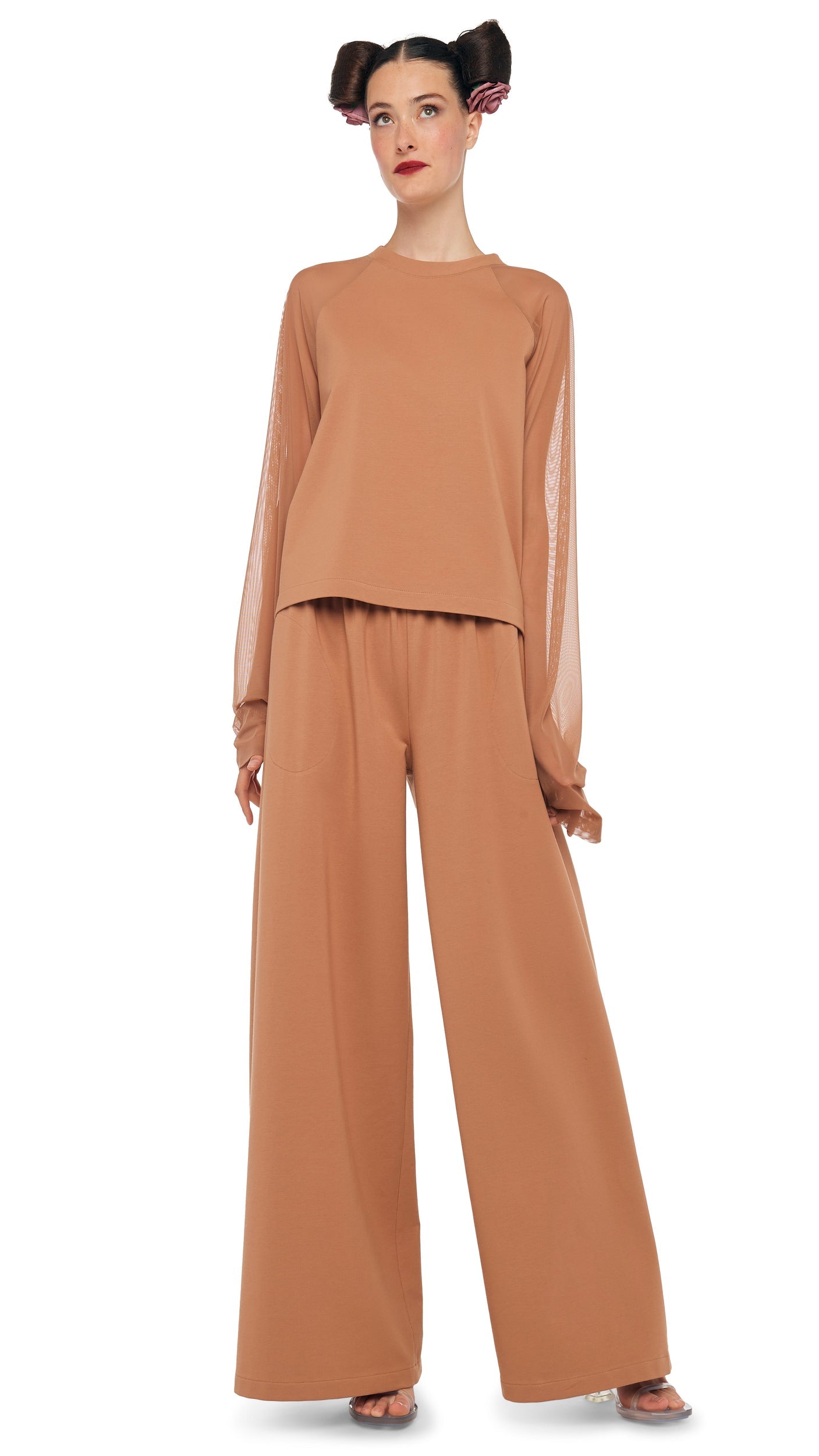 BOYFRIEND ELEPHANT SWEATPANT Cappuccino | Norma Kamali Women