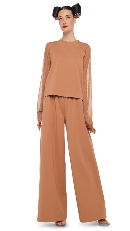 BOYFRIEND ELEPHANT SWEATPANT Cappuccino | Norma Kamali Women