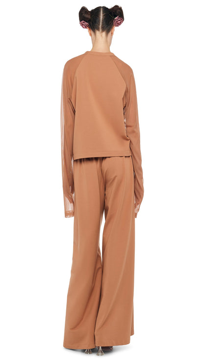 BOYFRIEND ELEPHANT SWEATPANT Cappuccino | Norma Kamali Women