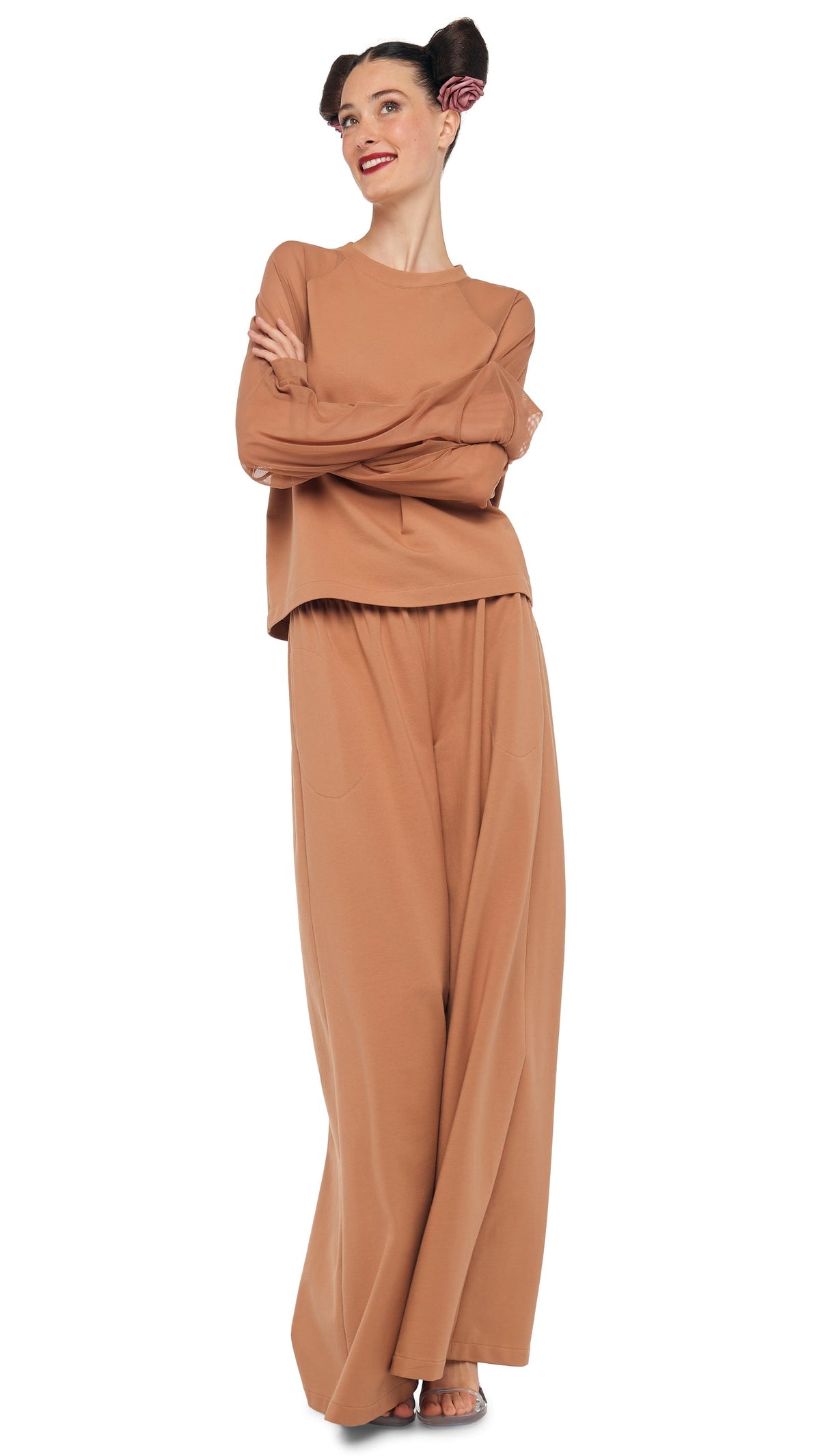 BOYFRIEND ELEPHANT SWEATPANT Cappuccino | Norma Kamali Women