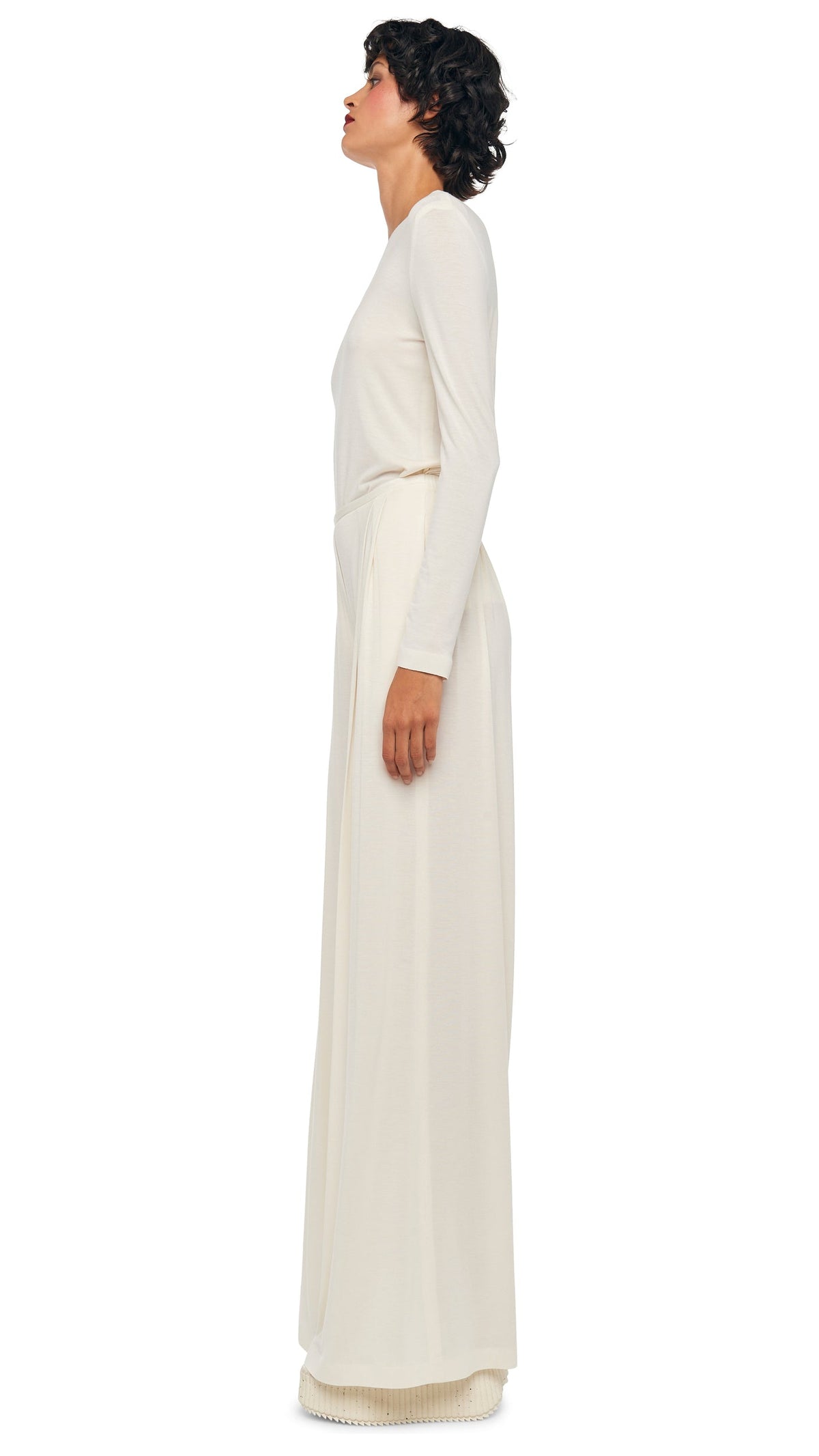 MENS PLEAT PANT Cream | Norma Kamali Women