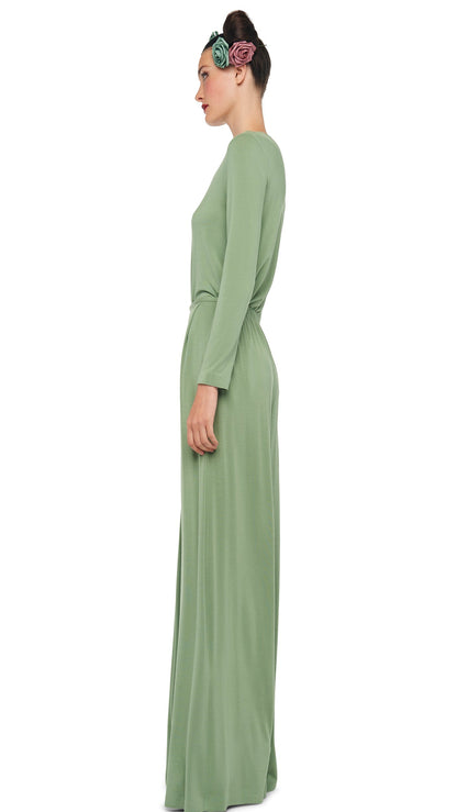 MENS PLEAT PANT Vintage Green | Norma Kamali Women