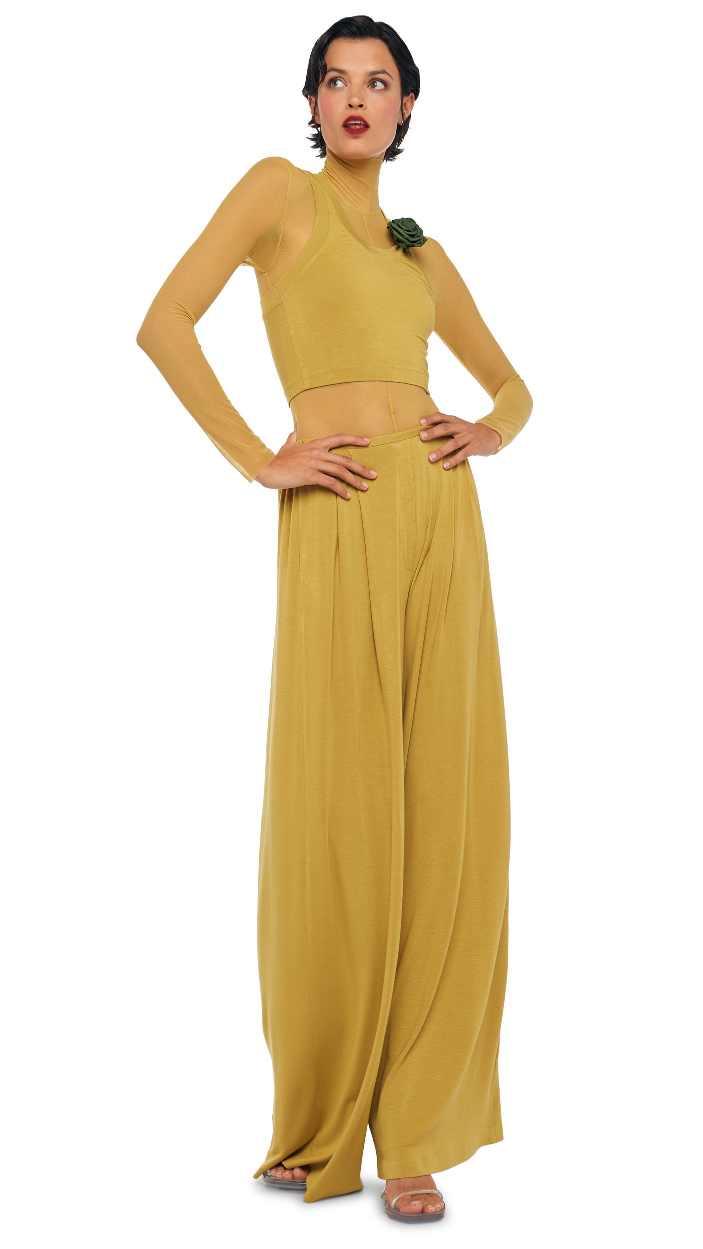 MENS PLEAT PANT Asparagus | Norma Kamali Women