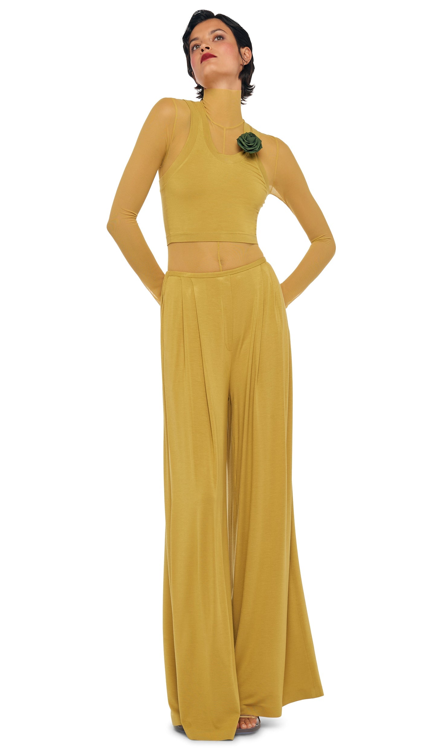 MENS PLEAT PANT Asparagus | Norma Kamali Women