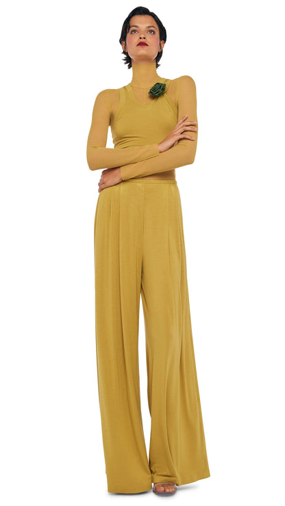 MENS PLEAT PANT Asparagus | Norma Kamali Women
