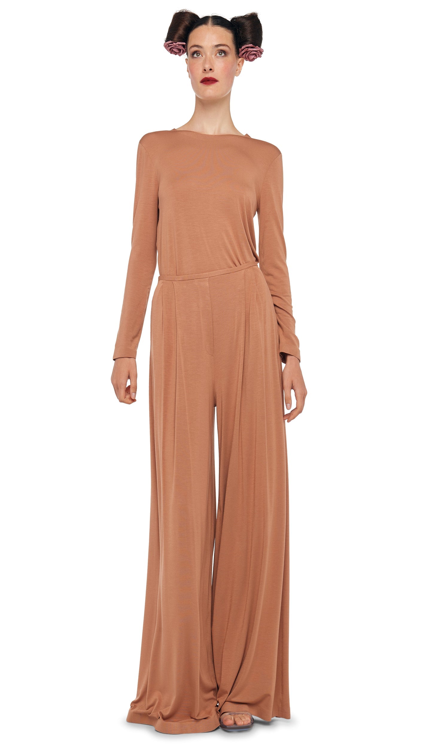 MENS PLEAT PANT Cappuccino | Norma Kamali Women