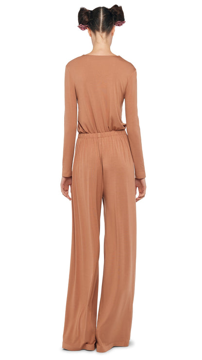 MENS PLEAT PANT Cappuccino | Norma Kamali Women
