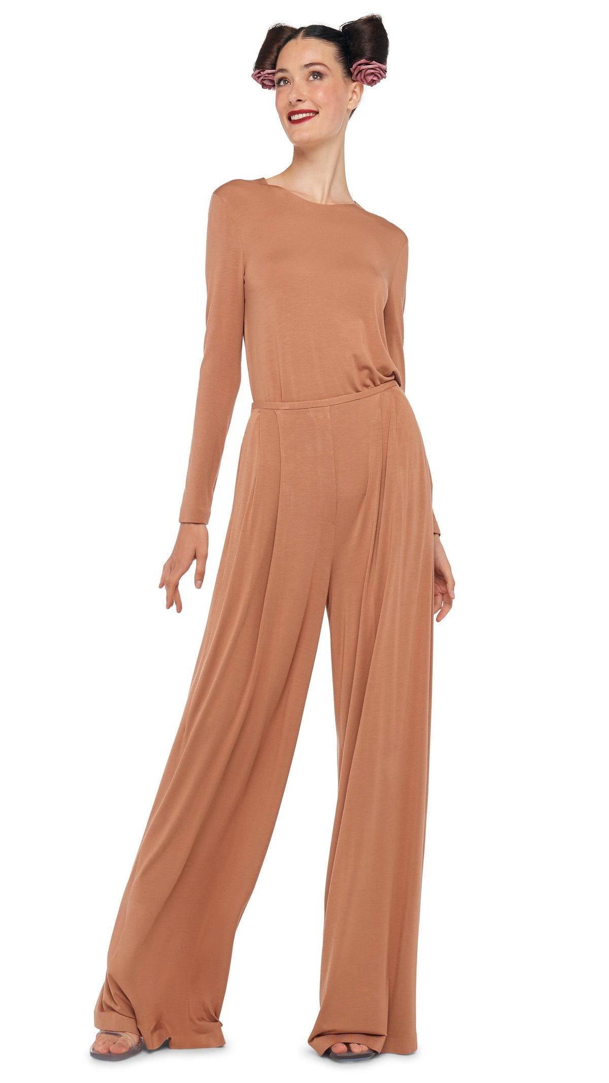 MENS PLEAT PANT Cappuccino | Norma Kamali Women