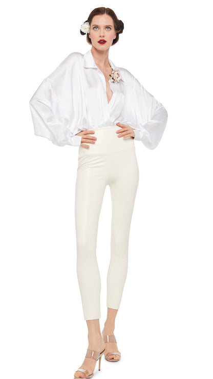 LONG LEGGING Cream | Norma Kamali Women