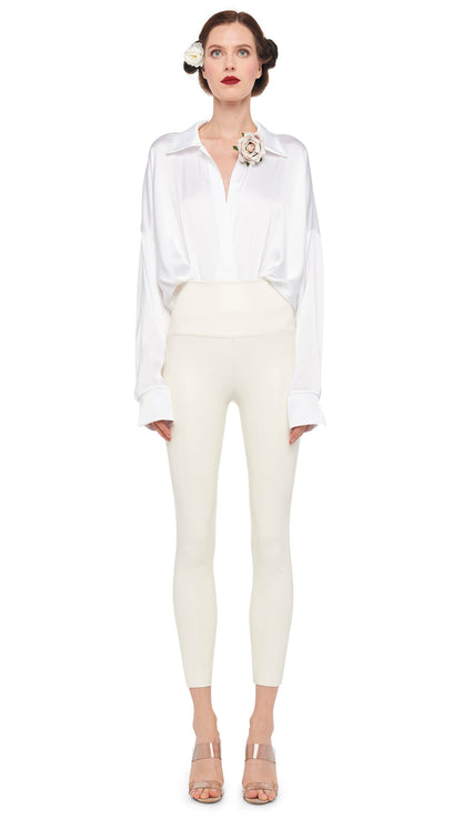 LONG LEGGING Cream | Norma Kamali Women